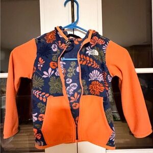 The North Face Glacier Full Zip Fleece Hoodie Toddler 4T Orange GUC